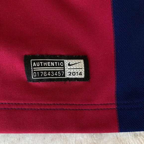 Nike Kids Qatar Airways Barcelona Soccer Football Jersey Navy and Red Large EUC - Picture 5 of 13